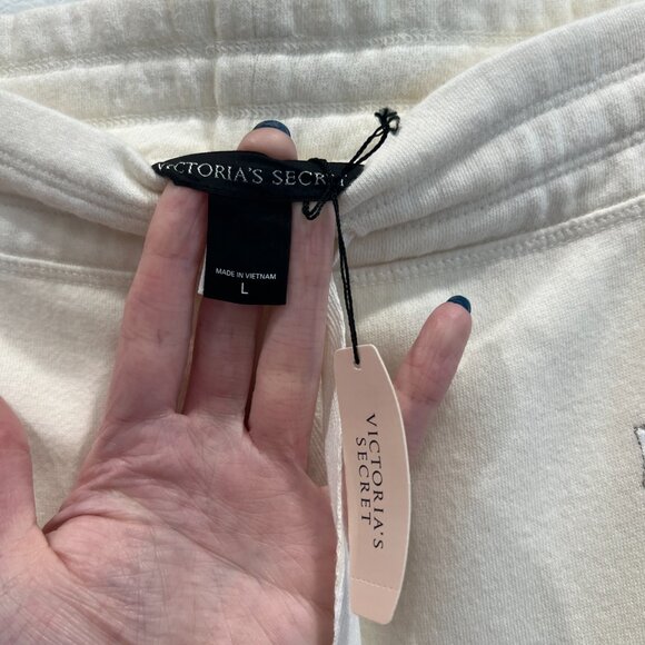 Vintage Victoria's Secret Y2K Jogger Lounge Pajama Pants Fleece Sweatpants Large - Picture 3 of 4